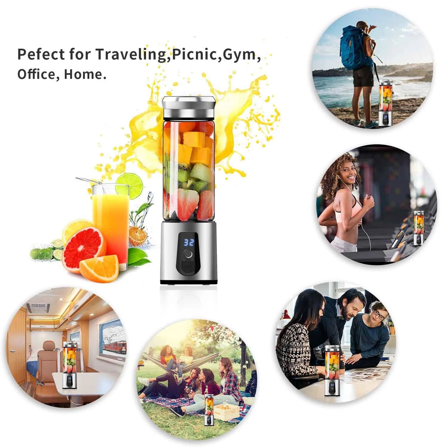 JuiceUp N Go Quick Portable Juicer And Smoothie Blender by VistaShops